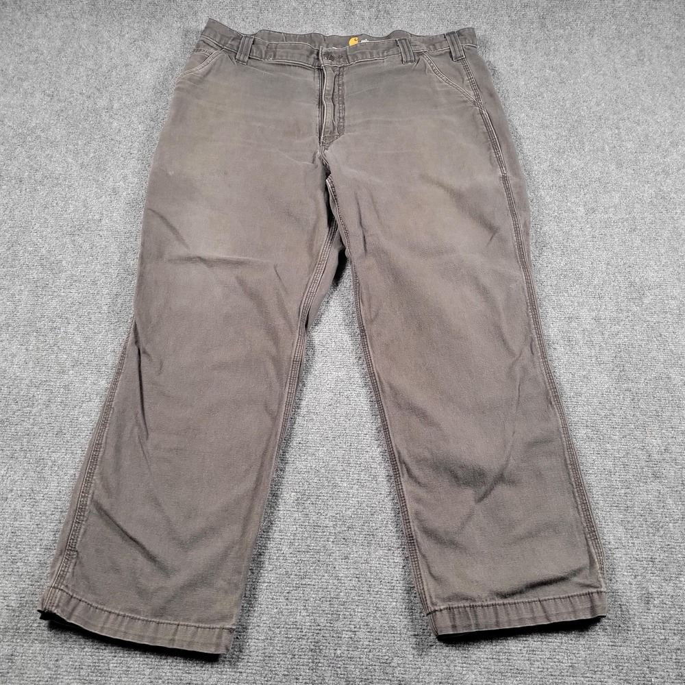 Carhartt Pants Mens 40x30 Gray‎ Relaxed Fit Canvas Workwear Utility Carpenter